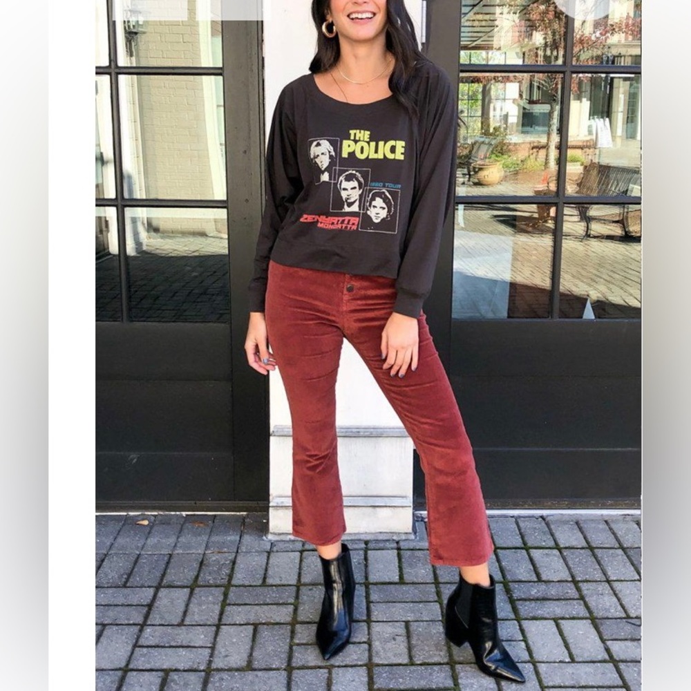 VELVET HEART ALENA CORDUROY CROPPED BOOTCUT-RUST